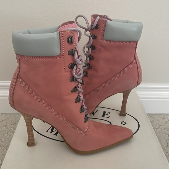 Pink Nubuck booties 8 - Picture 4 of 9